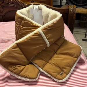 UGG Tan Scarf with Cream Trim